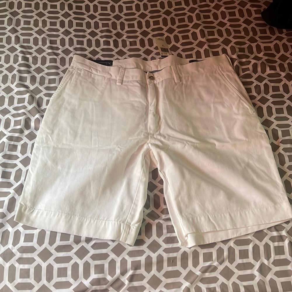 White polo shorts
